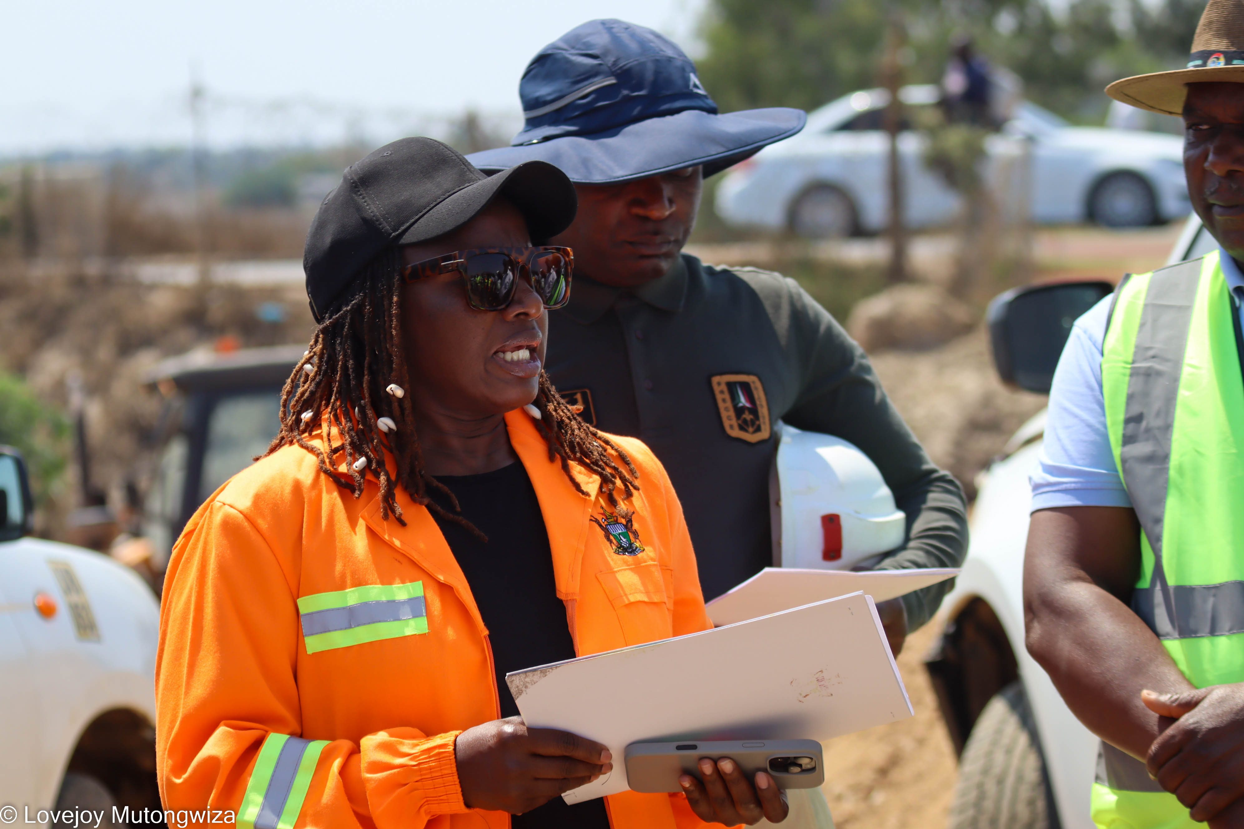 Engineer Joy Makumbe, Permanent Secretary in the Transport Ministry speaking during a media tour in Masvingo (Pic By Lovejoy Mutongwiza)